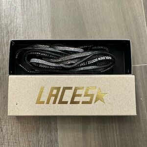 Golden Goose Swarovski Black Laces 130cm